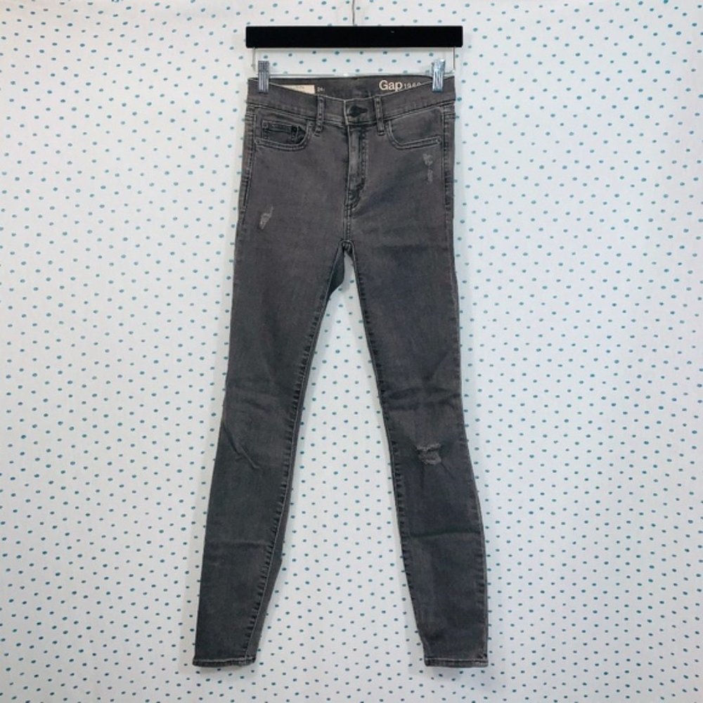 Gap 1969 Cement Gray Resolution True Skinny Denim Jeans